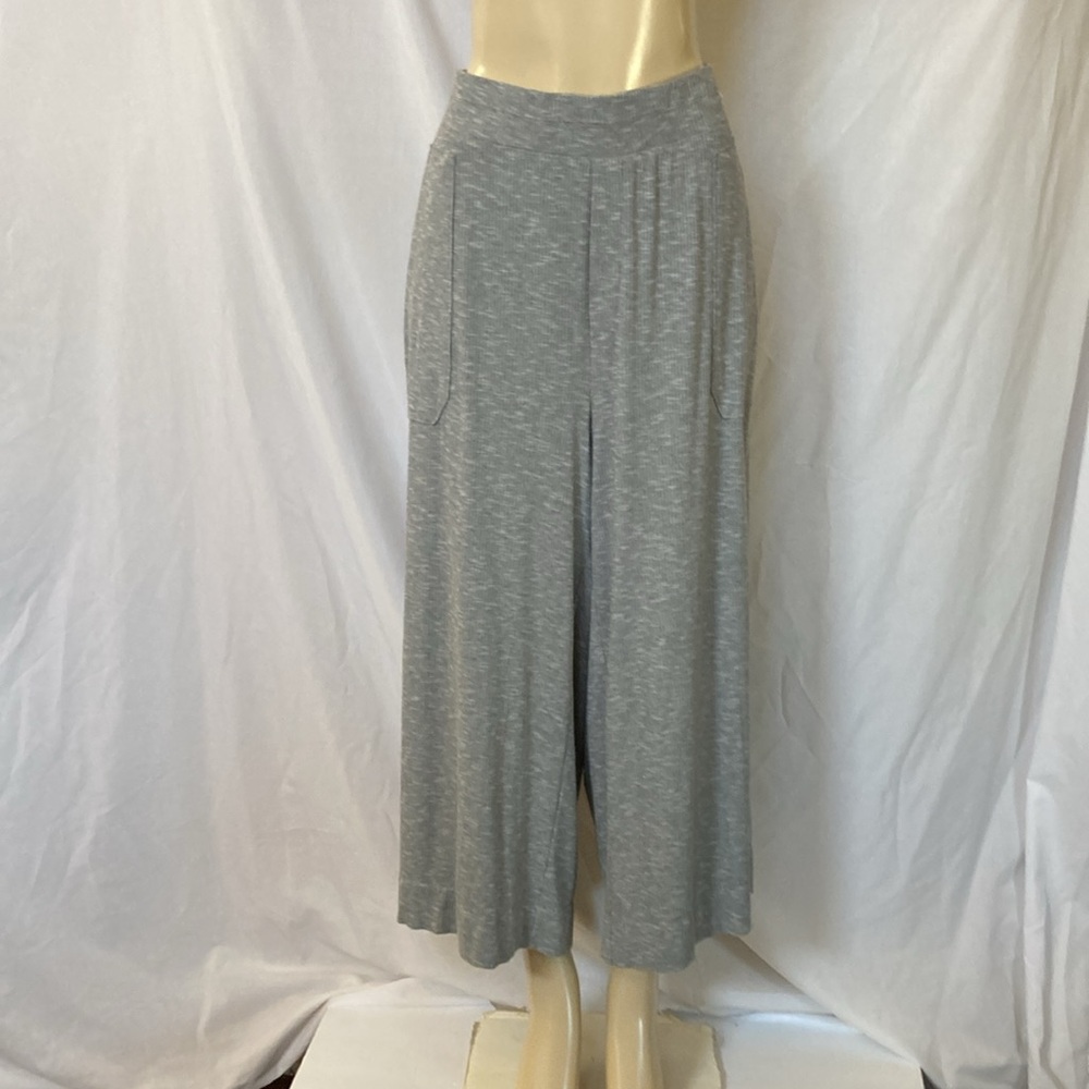 FINAL PRICE DEMOCRACY Knit Textured Sweat Pants Plus Size 2X Crop Wide Leg NWOT - Picture 3 of 10
